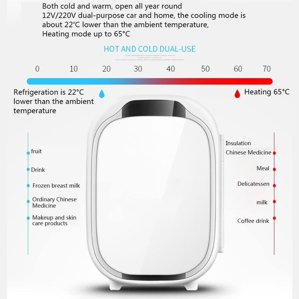 6L Mini Nevera AC DC Enfriador Calentador Portátil Coche Casa