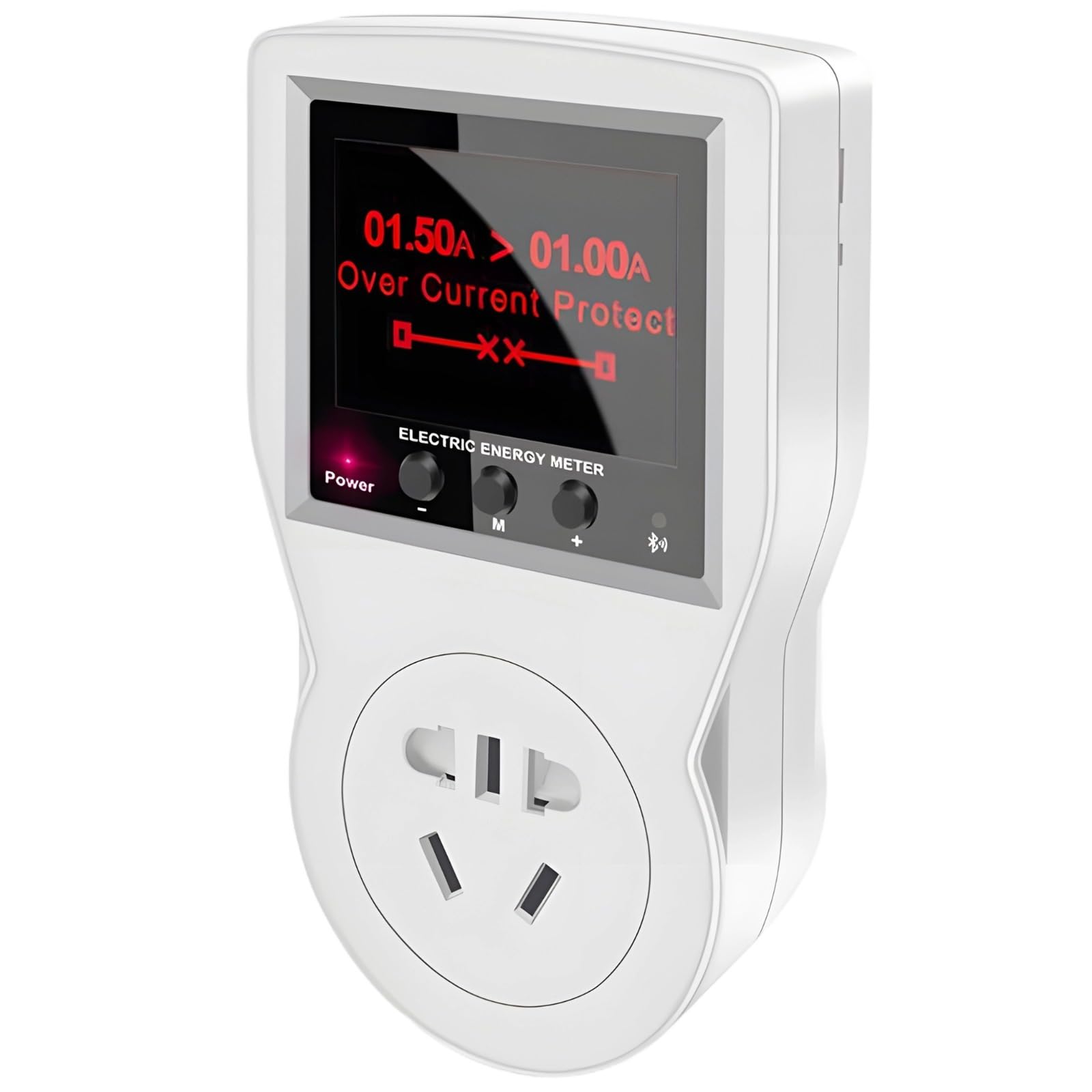 Misuratore di potenza WiFi intelligente, connessione wireless, display LCD, monitor consumo energetico, spegnimento automatico, controllo della temperatura, uccidere un wattmetro per elettrodomestici