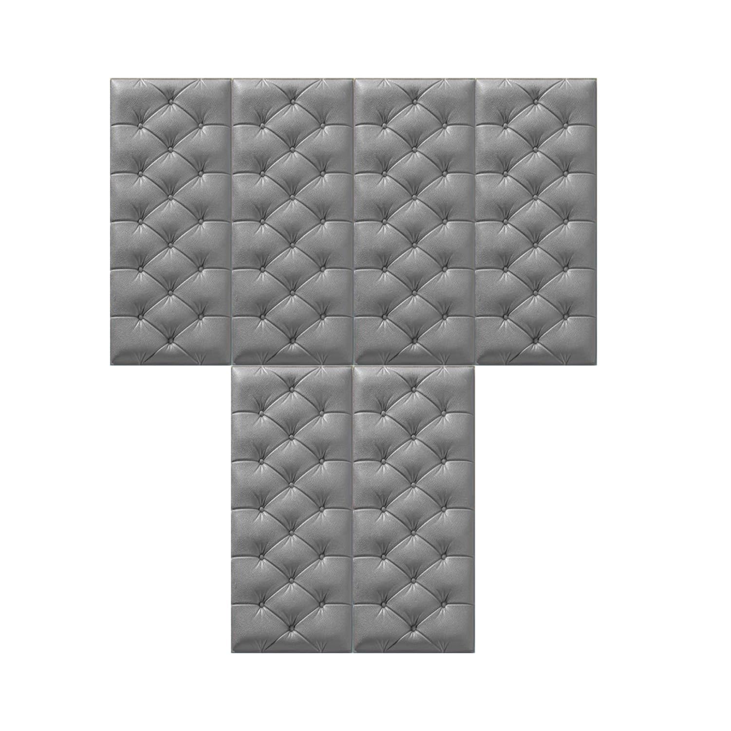 Protection murale lit enfant autocollante panneau mousse 3D gris anti-choc chambre