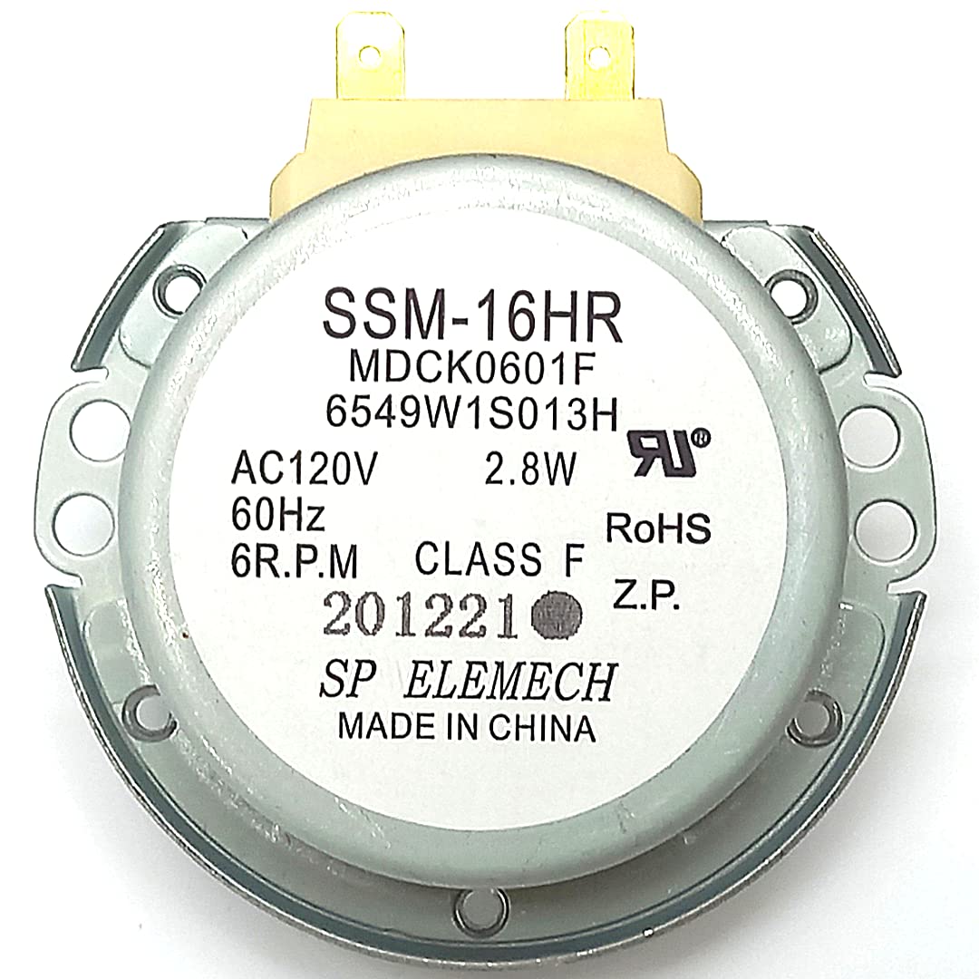 6549W1S013H Microwave Oven Turntable Stirrer Motor SSM-16HR 6549W1S013H for LG & Kenmore Replaces 1352889 6549W1S013D AH3529216 EA3529216 PS3529216
