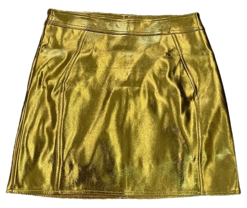 Women's High Waist A-Line Mini Skirt Faux Leather Slim Fit Pull On Short Skirt