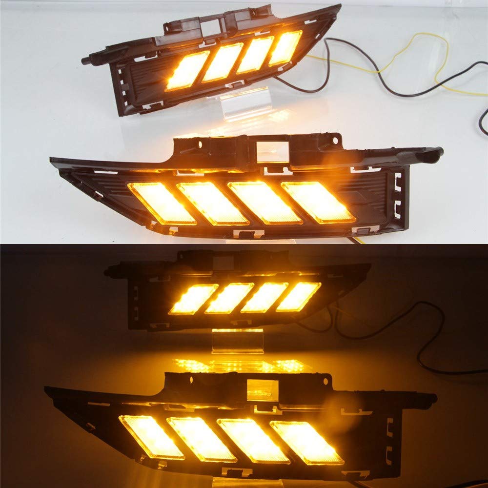 Luces diurnas LED DRL para Kona Encino 2018 2019 2020 2021, LED DRL + amarillo Streamer luces de señalización