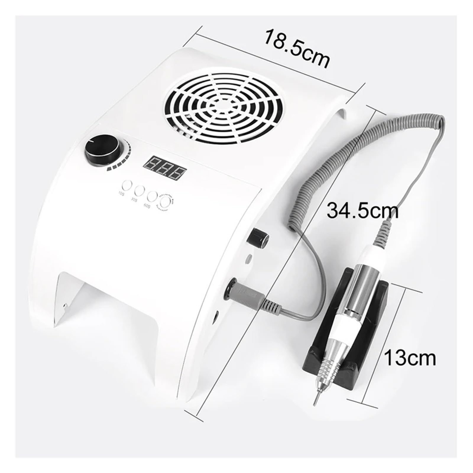 Frezarka do paznokci, Profesjonalna maszyna do manicure, mocny odkurzacz, lampa UV LED 80 W, szybkie suszenie paznokci do użytku domowego