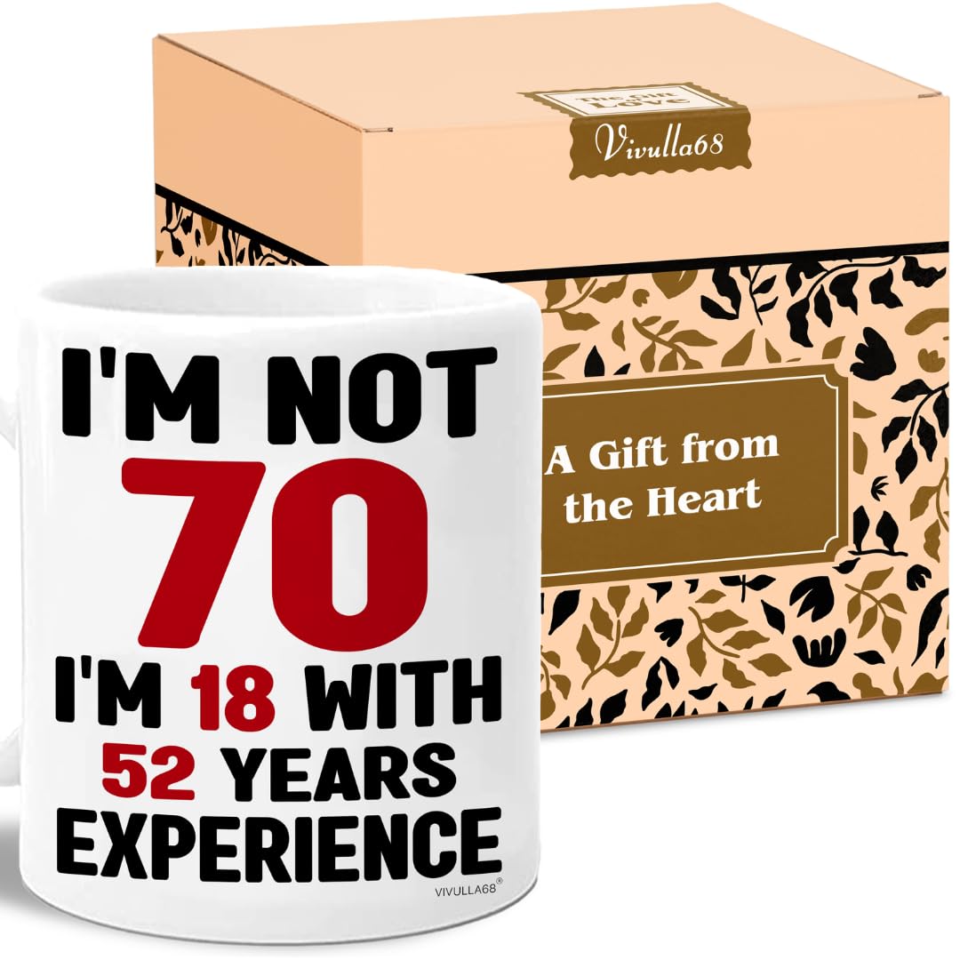 70 Year Old Birthday Gifts, Mug 11oz, Funny Gift for Women, Men 1956