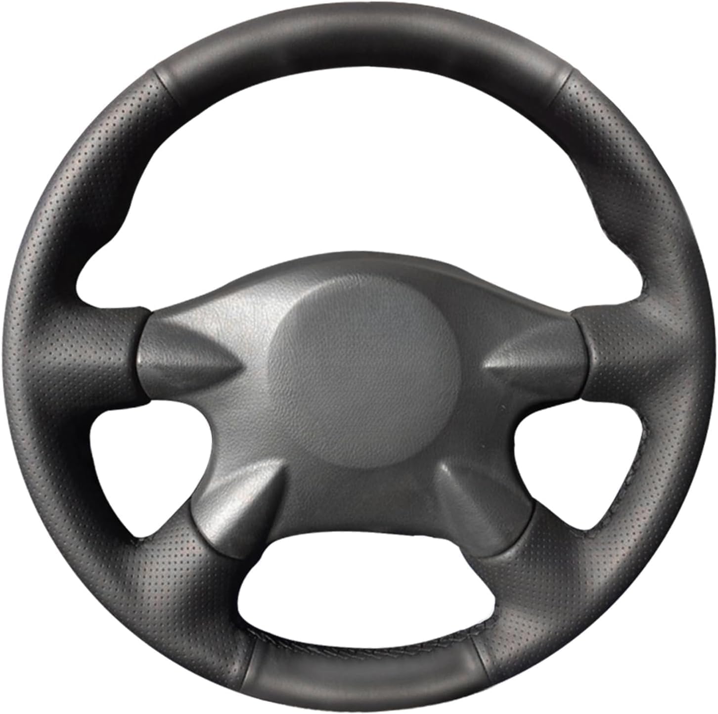 Black Genuine Leather Steering Wheel Cover for Nissan Pathfinder 2003 2004 for Infiniti M M45 2003 2004 Accessories Custom Fit Hand Stitched OEM Car Interior Parts