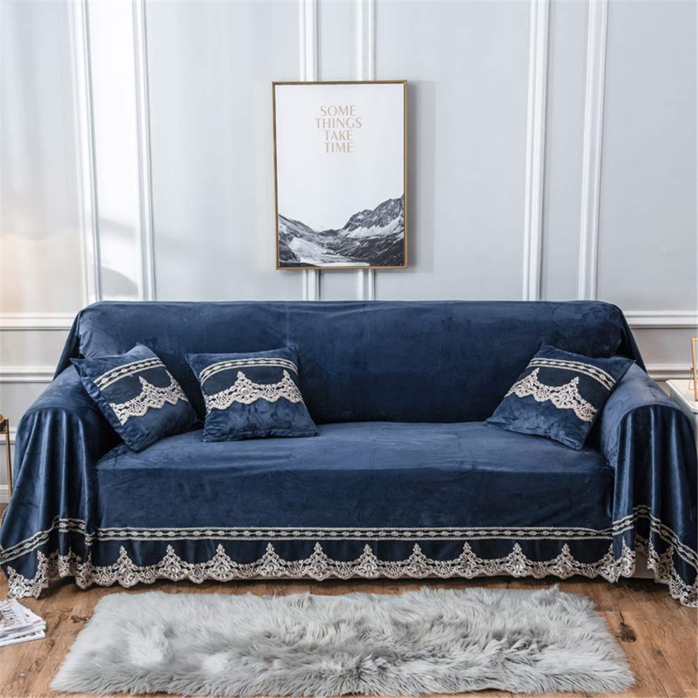 ベロア レースの縁取り多機能 マルチクロス カーペット マルチカバ3人掛67 Amazon｜ソファカバー マルチカバー 北欧風 ベロア 無地 レースの