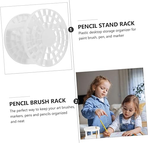 Miniatura 3 de COHEALI 2 unids 49 49 agujeros titular de lápiz de color titular de lápiz de plástico organizador caja de almacenamiento de la pluma lápiz