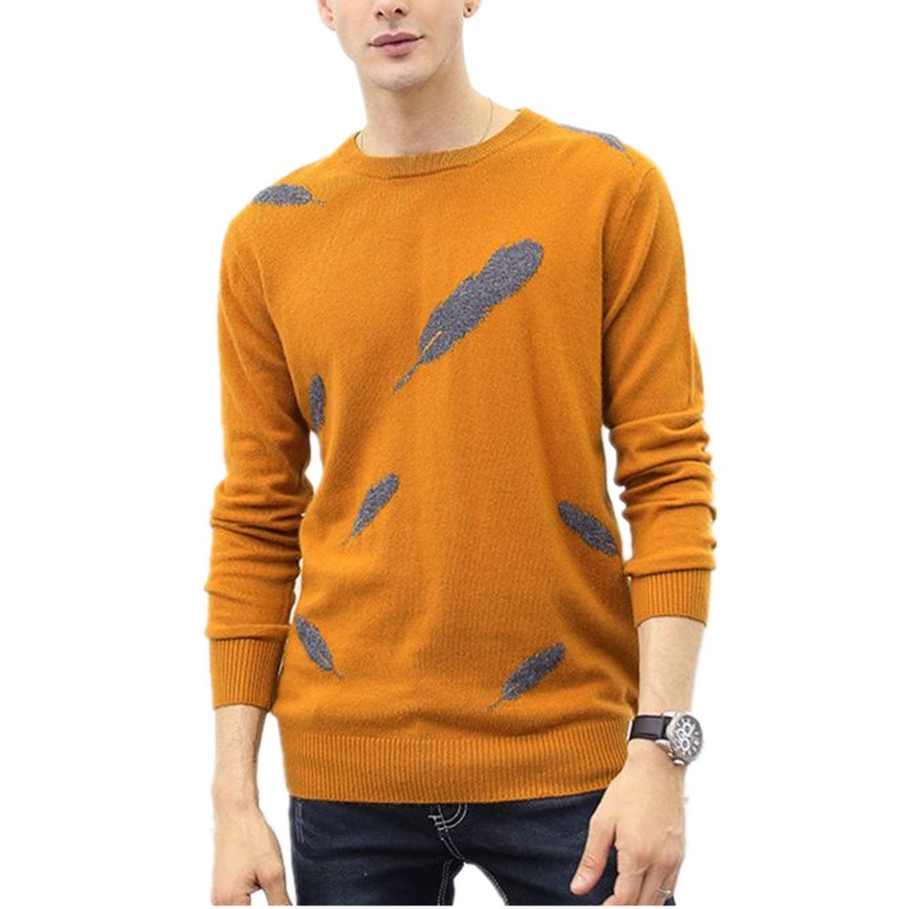 Maglione Girocollo in Cashmere Moda Uomo - Maglia da Passeggio per Il Tempo Libero