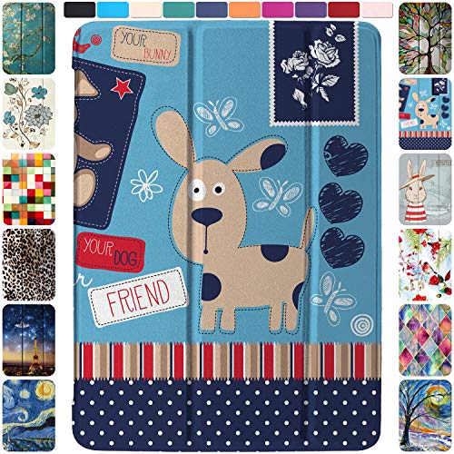 Image of DuraSafe Cases iPad 9.7 Inch 2013 Air 1st Generation [ Air 1 ] MD785HN /A MD788HN /A MD786HN /A MD789HN /A MD787HN /A MD790HN /A Ultra Smart Auto Sleep /Wake Printed PC Cover - Puppy Friend