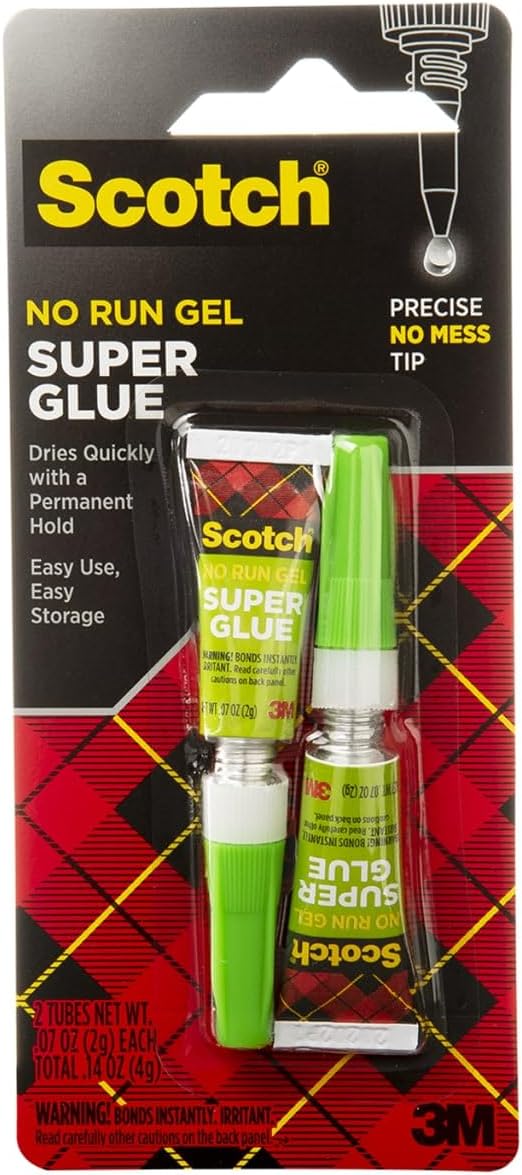 Product image of Scotch Super Glue Gel, .07 oz, 2-Pack, Dries Quickly with a Permanent Hold (AD112)