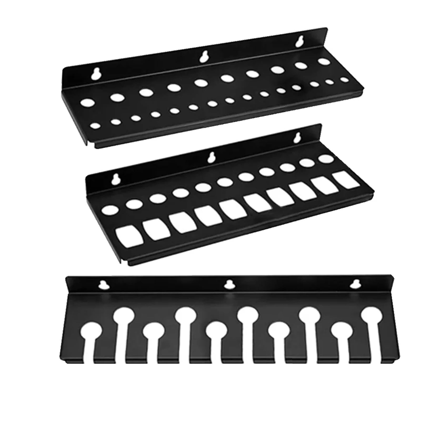 Herramienta de montaje en pared, estante de metal para destornilladores, alicates y llaves, solución de almacenamiento de garaje y taller, soporte de herramientas resistente, diseño que ahorra espacio