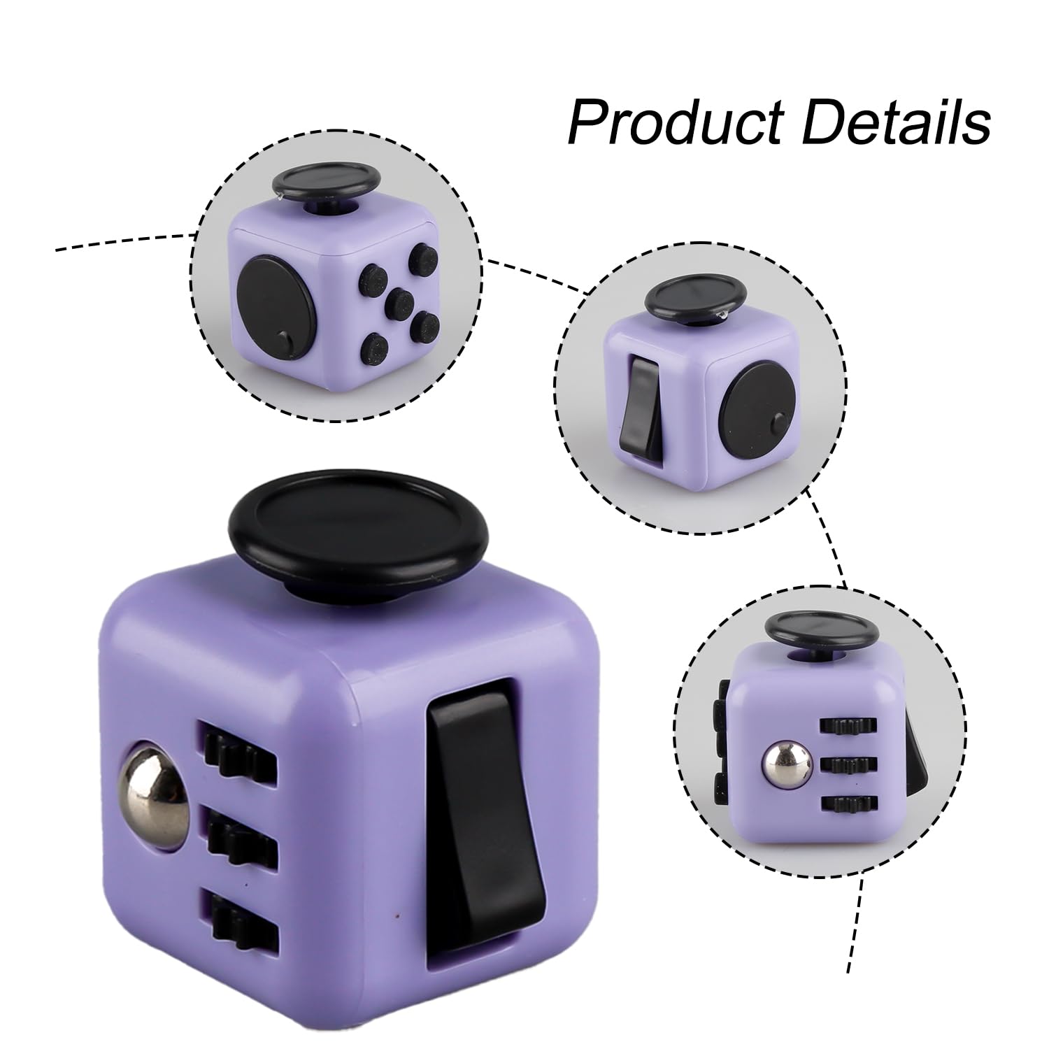 Thyonta 1 Pcs Fidget Cube Toys Multi-functional Stress Relief Cube Anti-stress Anti-anxiety for Kids Children Teen Adult - Image 3
