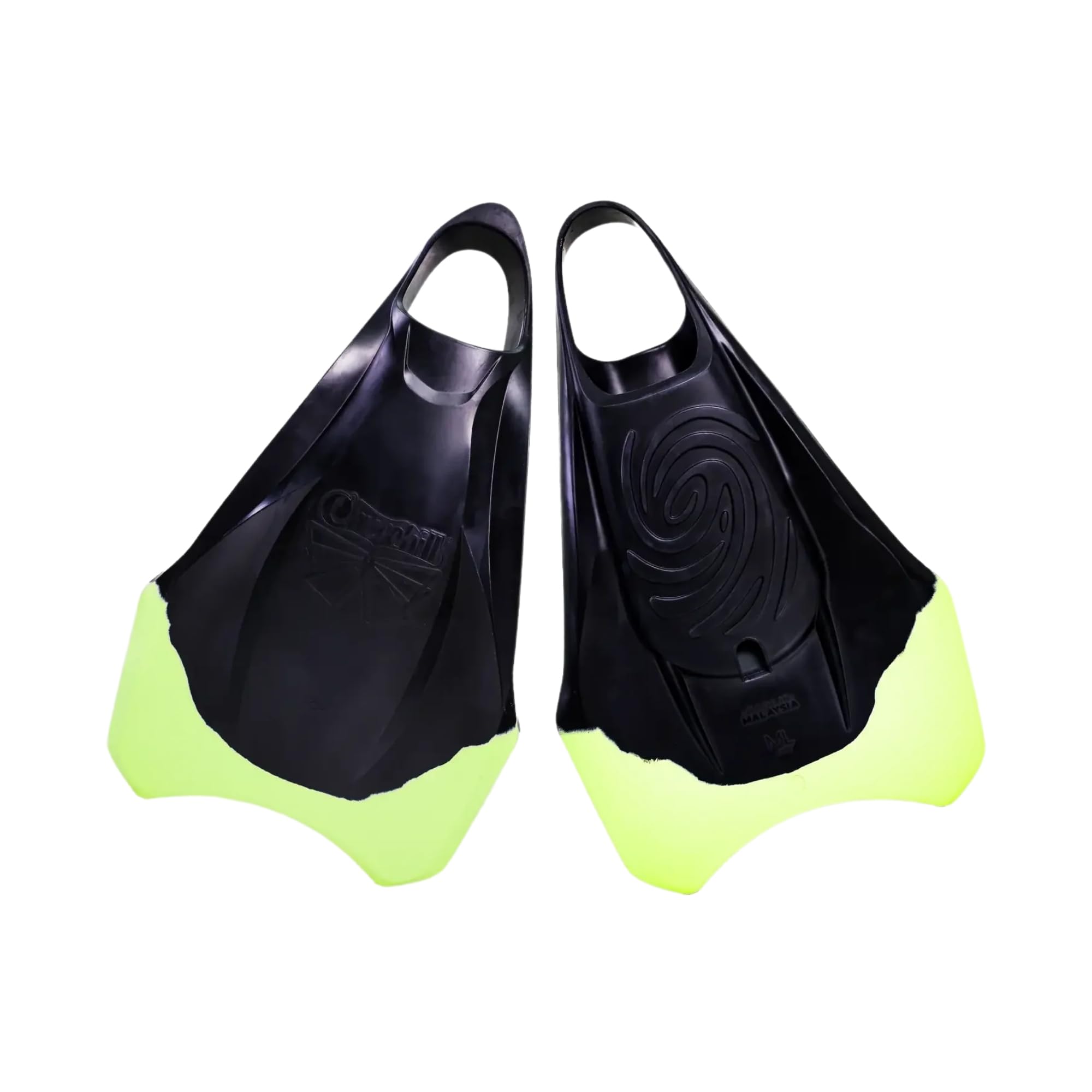 Churchill® Vortex Swim Fins Made of Malaysian Rubber. Designed for Swimming Fin Propulsion, Diving, Surfing, Bodyboarding, Unisex.
