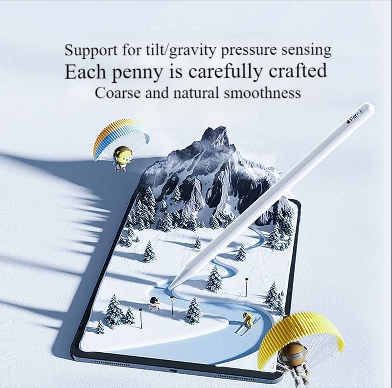 Stylus Pen Fine Point Metal Nib Case Set for Apple Pencil Abrasion Resistant and Precision Control for Apple Pencil 1st Gen 2nd Gen Apple Pencil USB-C/Apple Pencil Pro (6 Pack)