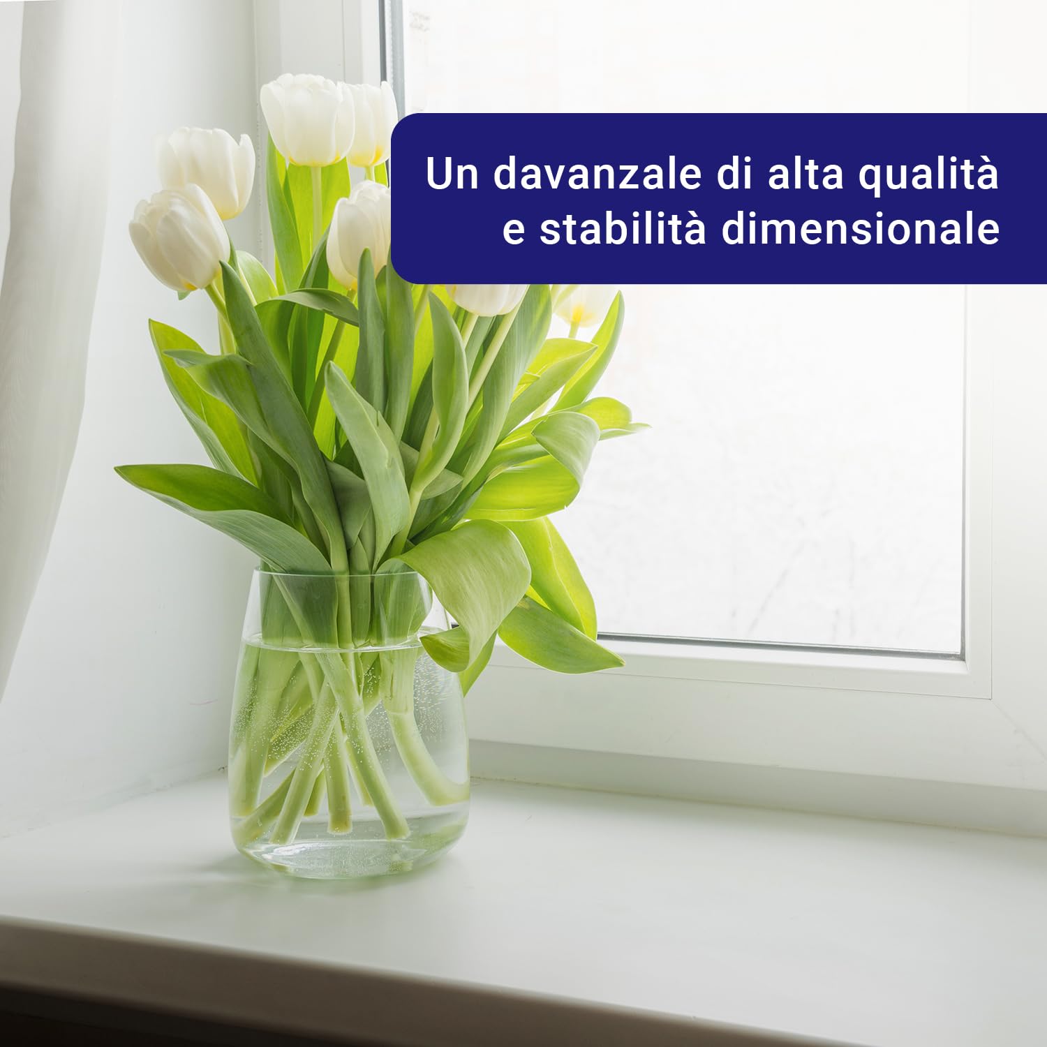 TJ davanzale interno bianco 100 x 2000 mm/davanzale in plastica con chiusura laterale/davanzali per finestre/davanzali interni su misura PVC/davanzale per finestra