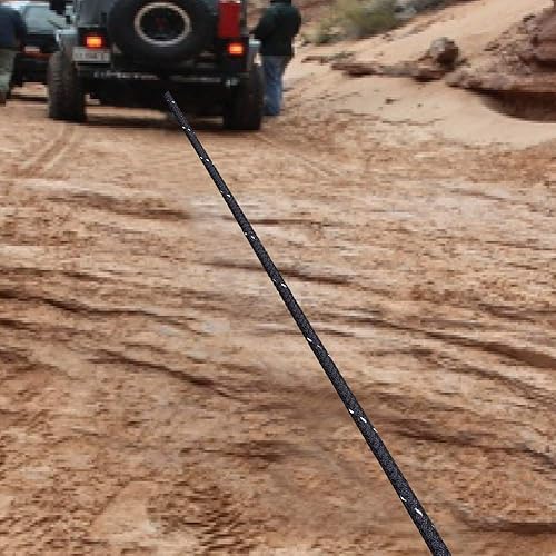 Miniatura 7 de Cuerda de remolque de recuperación cinética de 34 pulgadas x 20 pies (MBS 22,000 libras) con cinta reflectante y 2 grilletes suaves (35,000 libras),