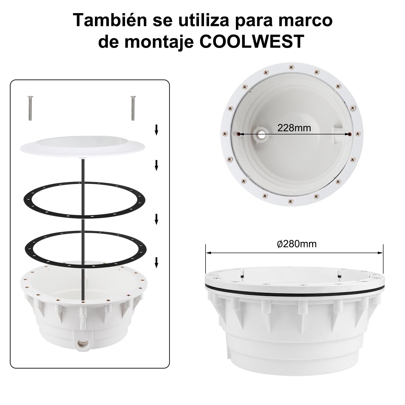 COOLWEST Resina llena de iluminación para piscina LED 32 W RGB, ultraplano, con mando a distancia, cambio de color, lámpara LED para piscina, IP68, resistente al agua, 24 V CC, montaje en superficie