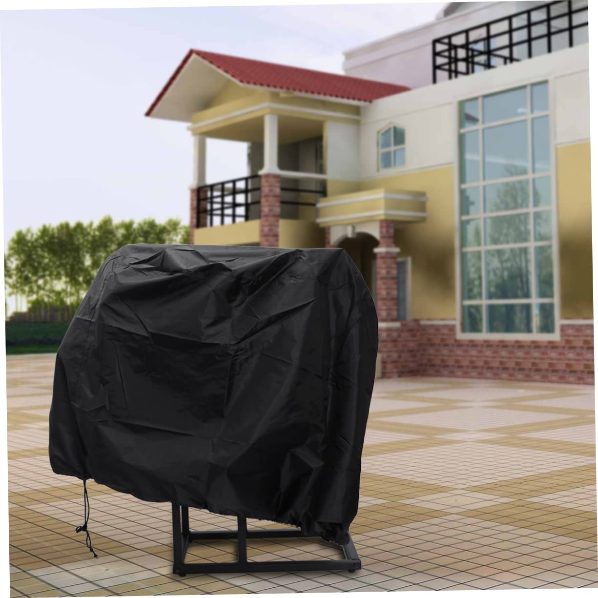 Yardwe 2 Piezas Cubierta Impermeable para Barbacoa Cubierta De Barbacoa Impermeable Cubiertas De La Parrilla De Carbón Cubiertas Planas para Parrilla Resistentes Al Agua Ronda Guardapolvo