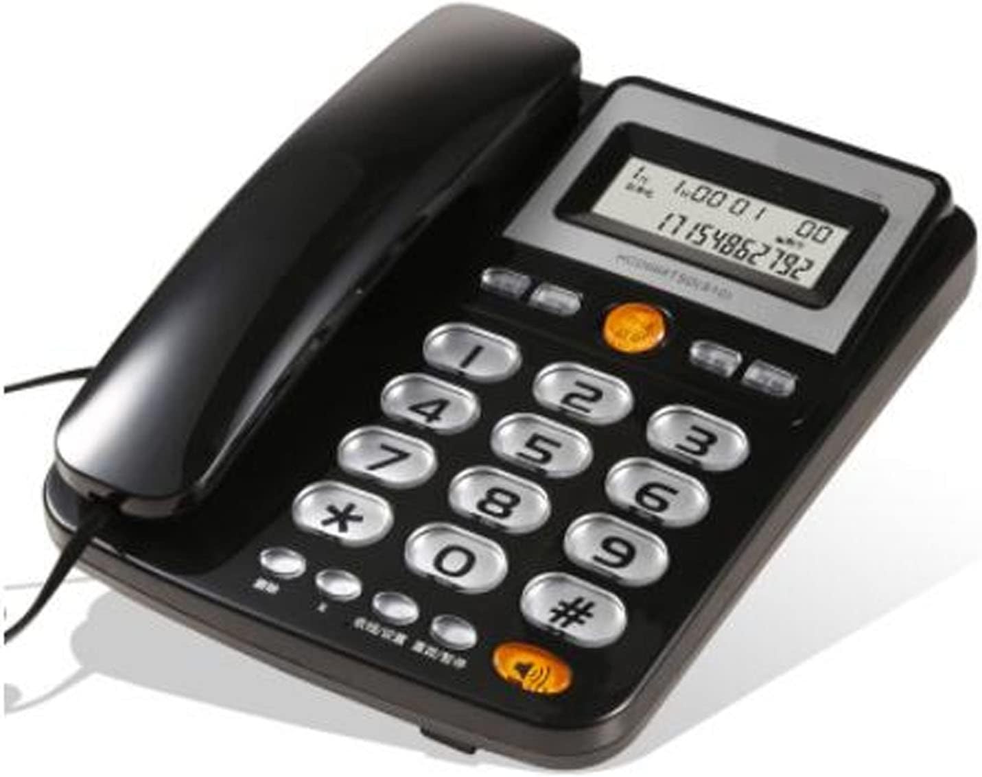 Corded Telephone Landline Telephone, Dual Interface Wired Telephone Big Button