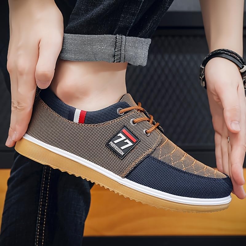 Men's Stylish Canvas Sneakers - Breathable, Durable, Anti-Skid - Perfect for Everyday Outdoor Wear, Spring/Fall3