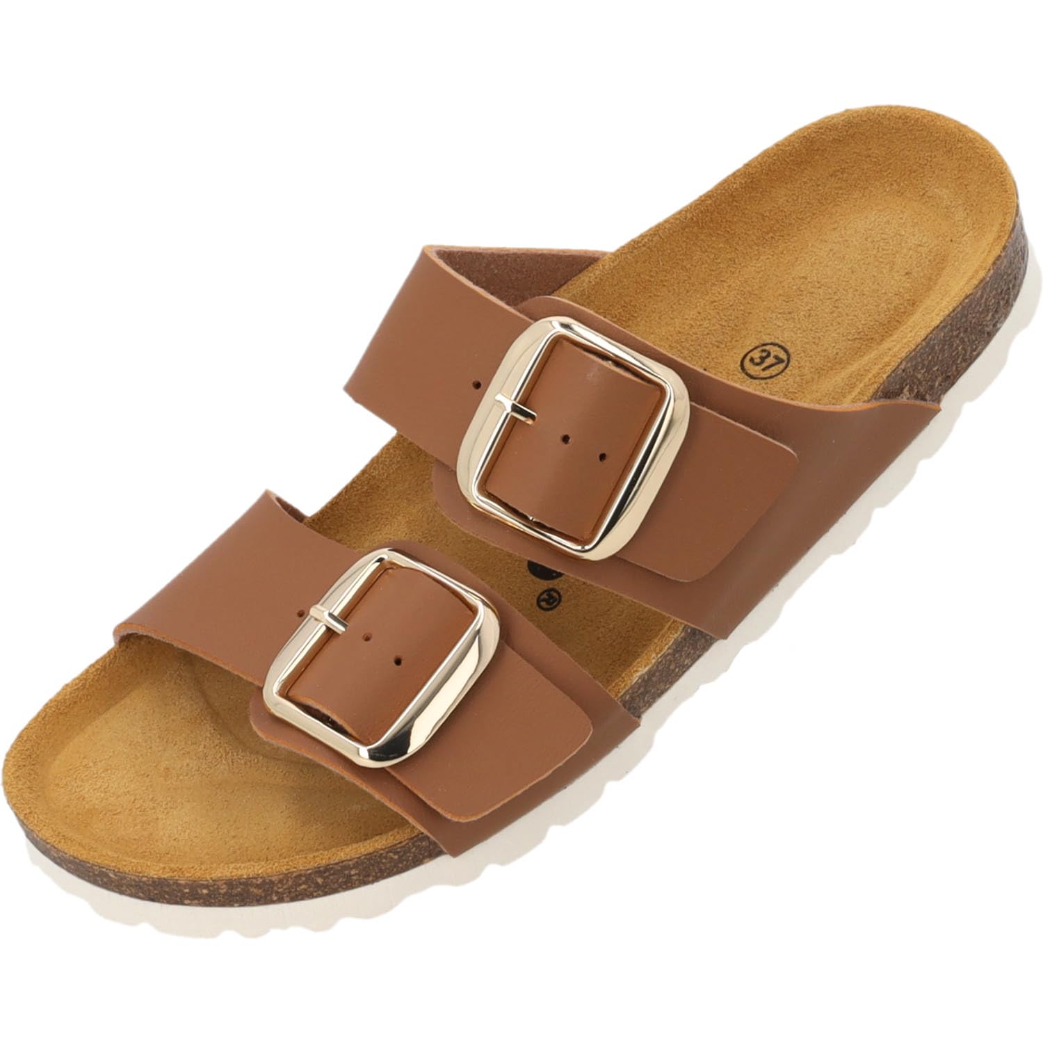 Palado Pantoletten Damen Samos GS - bequeme Sandalen Made in Spain - Hausschuhe mit dämpfendem Kork-Fußbett - modische Sommerschuhe