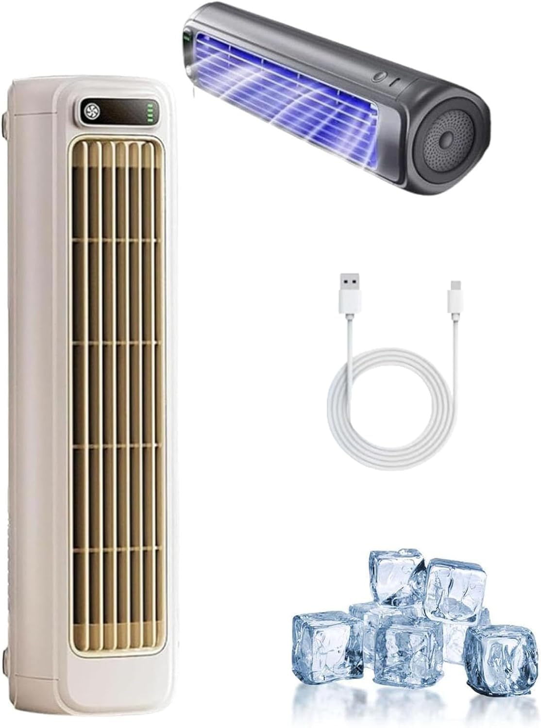 Briza Air Conditioner Portable Air Conditioner Qinux Brizaac Upgraded Personal Cooling Fan 3-Speed Whisper-Quiet Desktop AC for Home