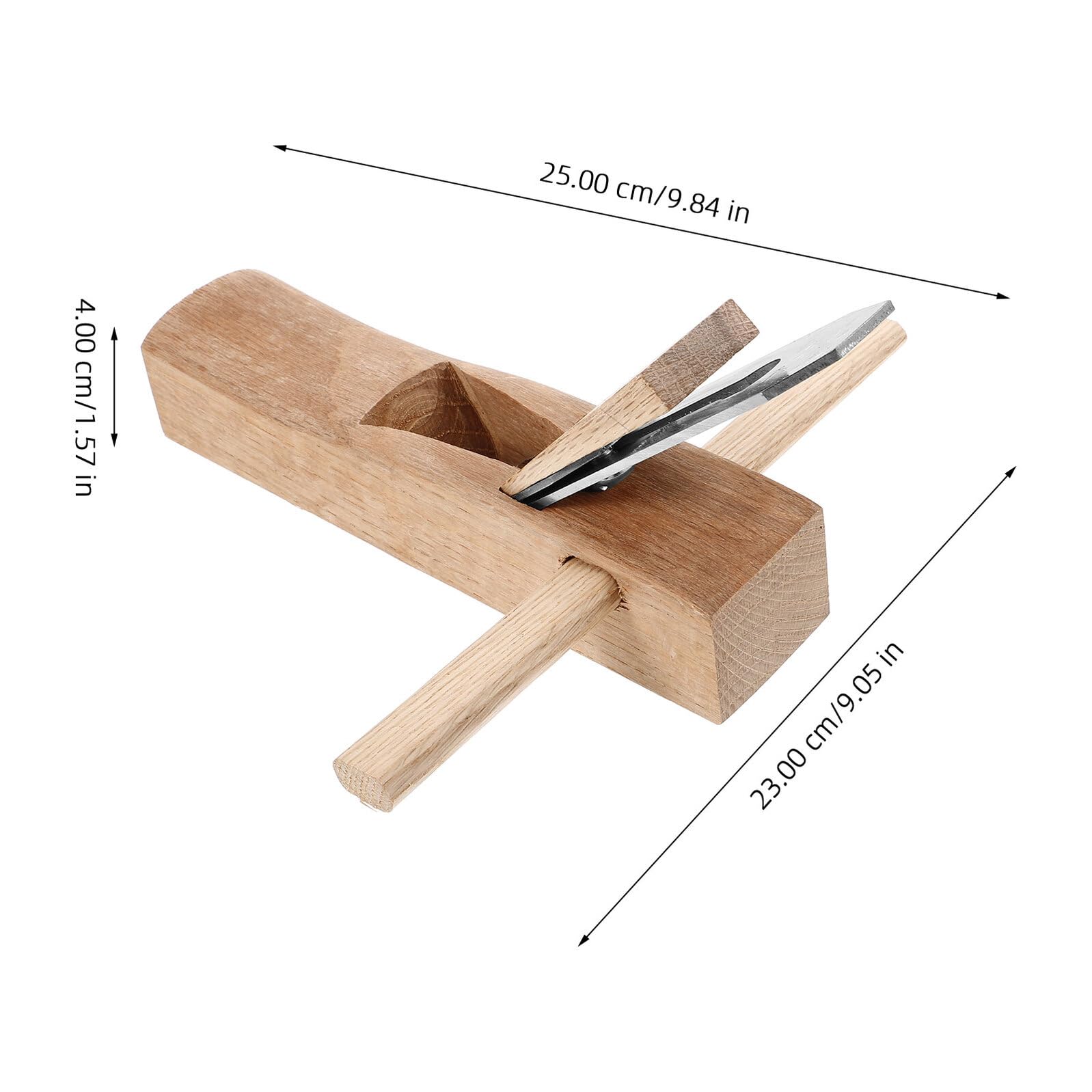 WOONEKY Pialla Manuale per Legno Beige da 250mm Design Robusto e Lama in Rame, Versatile per Progetti di Lavorazione del Legno Fai-da-te
