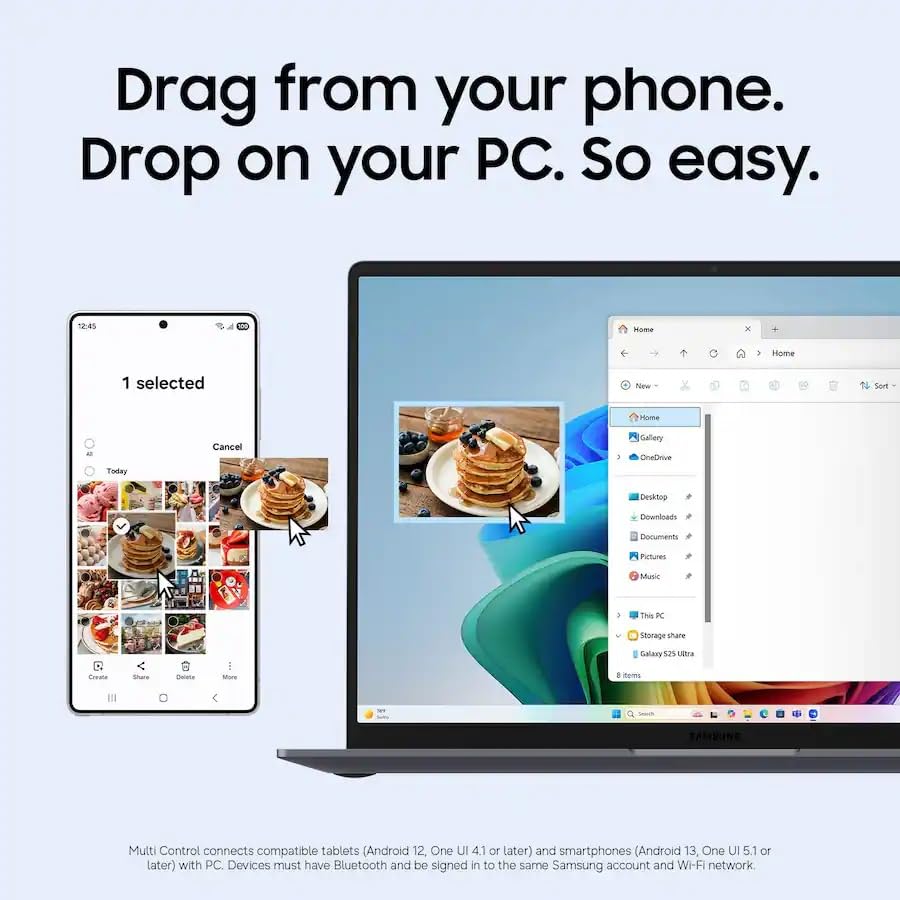 Image of Samsung Galaxy Book6 Copilot+ Laptop, 16 inch FHD+ 120Hz IPS LED Touchscreen Laptop, Intel Core Ultra 7 355U (up to 4.7GHz), 16 GB LPDDR5X RAM, 512 GB SSD, Long Battery Life, Windows 11 Pro, Gray