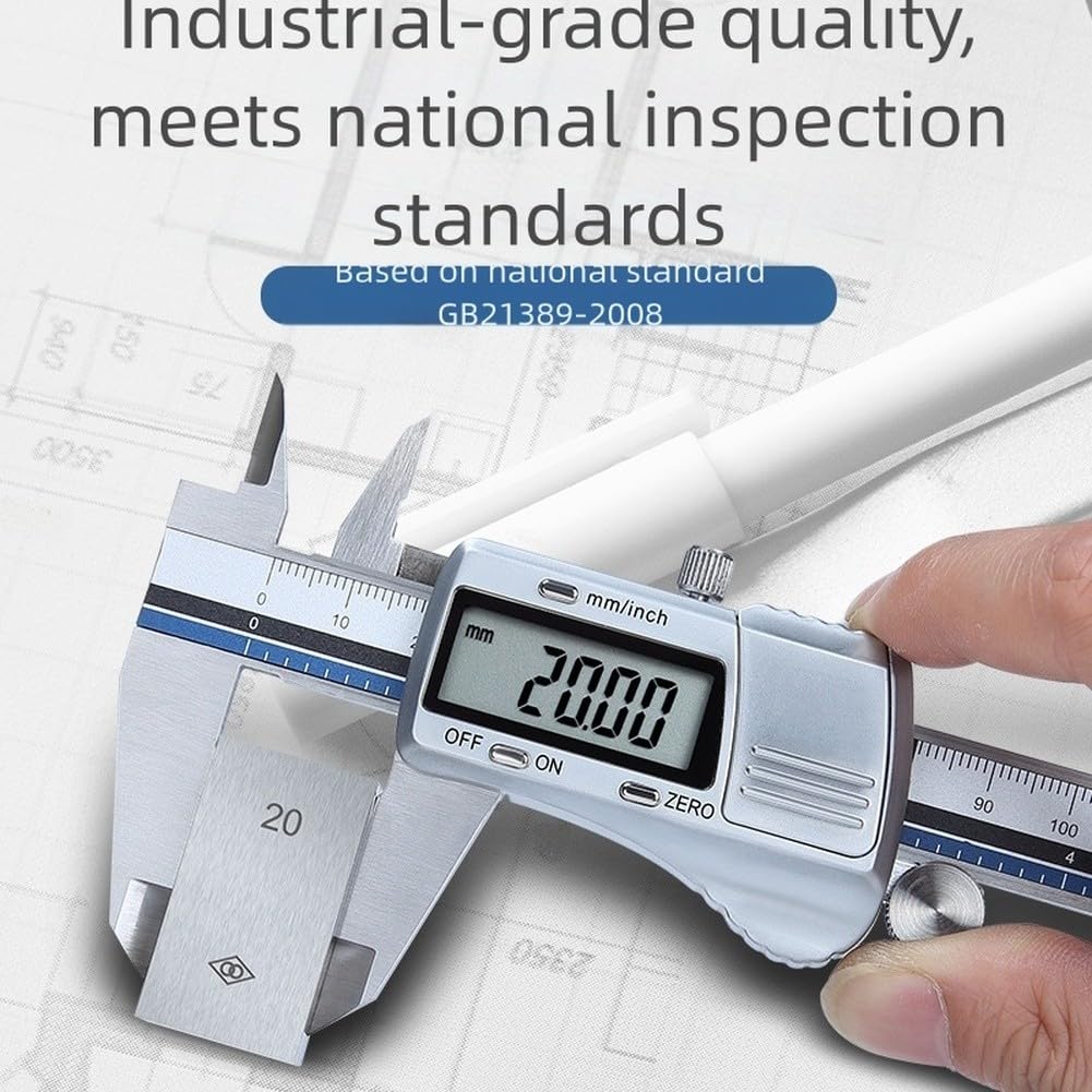 Calibre digital, precisión de acero inoxidable de 0,01 mm, para medición de taller y hogar (0-300 mm)