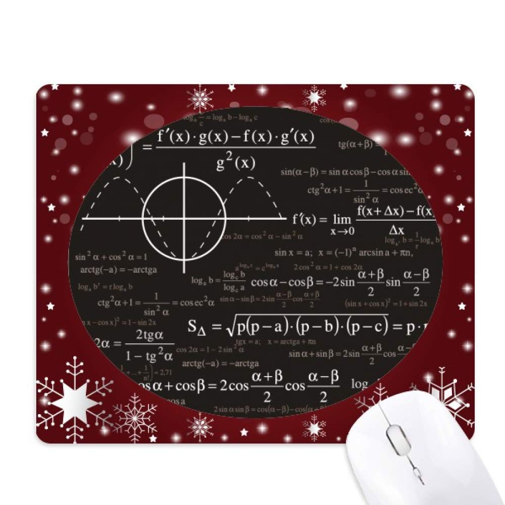 Tapis de souris formule mathématique et flocon de neige pour hiver - 6