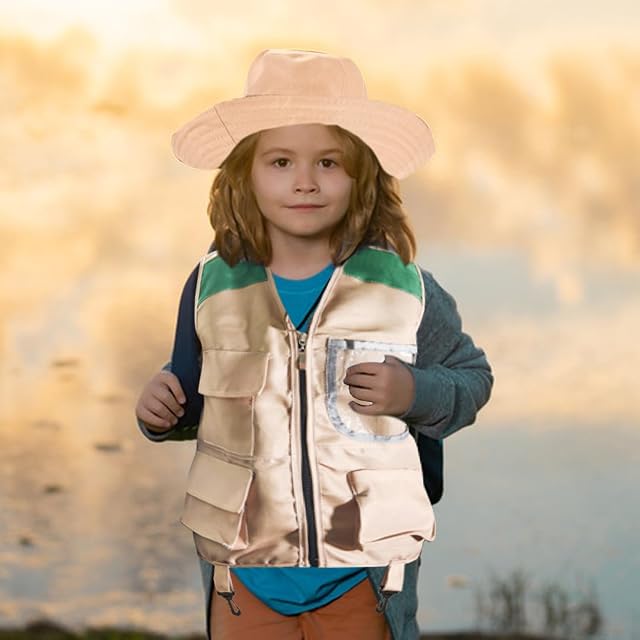 Foto 6 de 7 de HSYWSH Kit de Exploración para Niños Disfraz Explorador Niño con Chaleco y Sombrero Aire Libre Aventura…