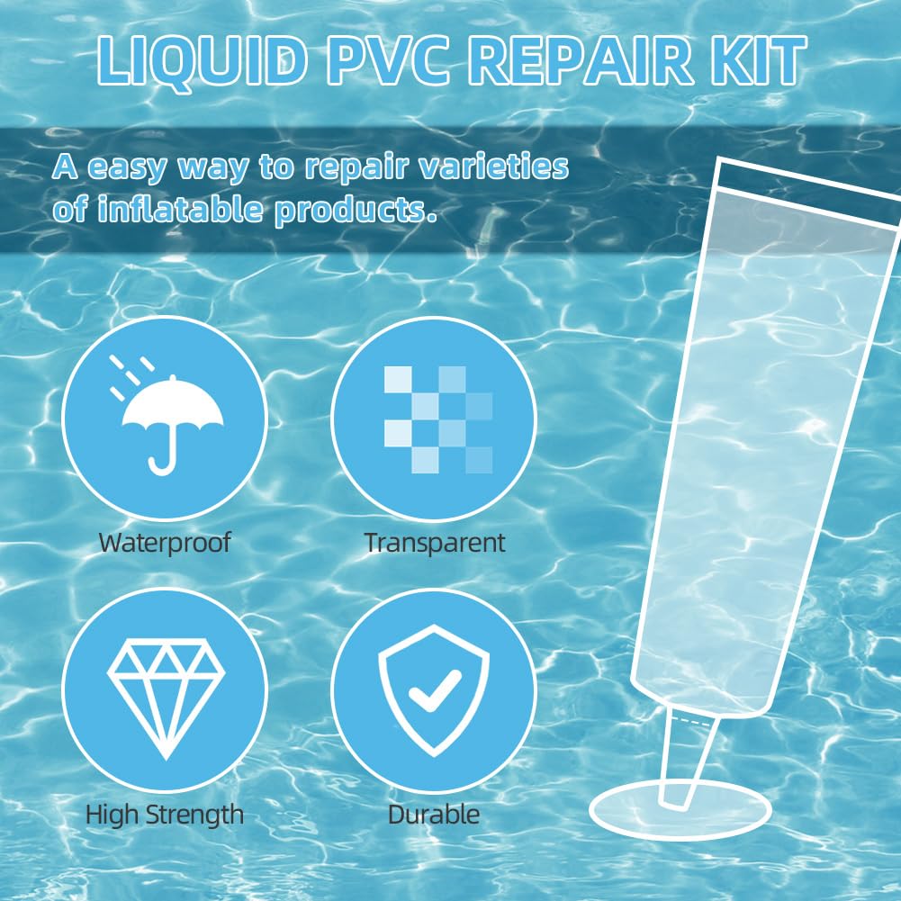 OSDUE Zestaw naprawczy do basenów, wodoodporny materac dmuchany, nadmuchiwany kajak, łódź, materac, namiot, basen i zestaw naprawczy do jacuzzi - łatwy w użyciu, długotrwałe rezultaty