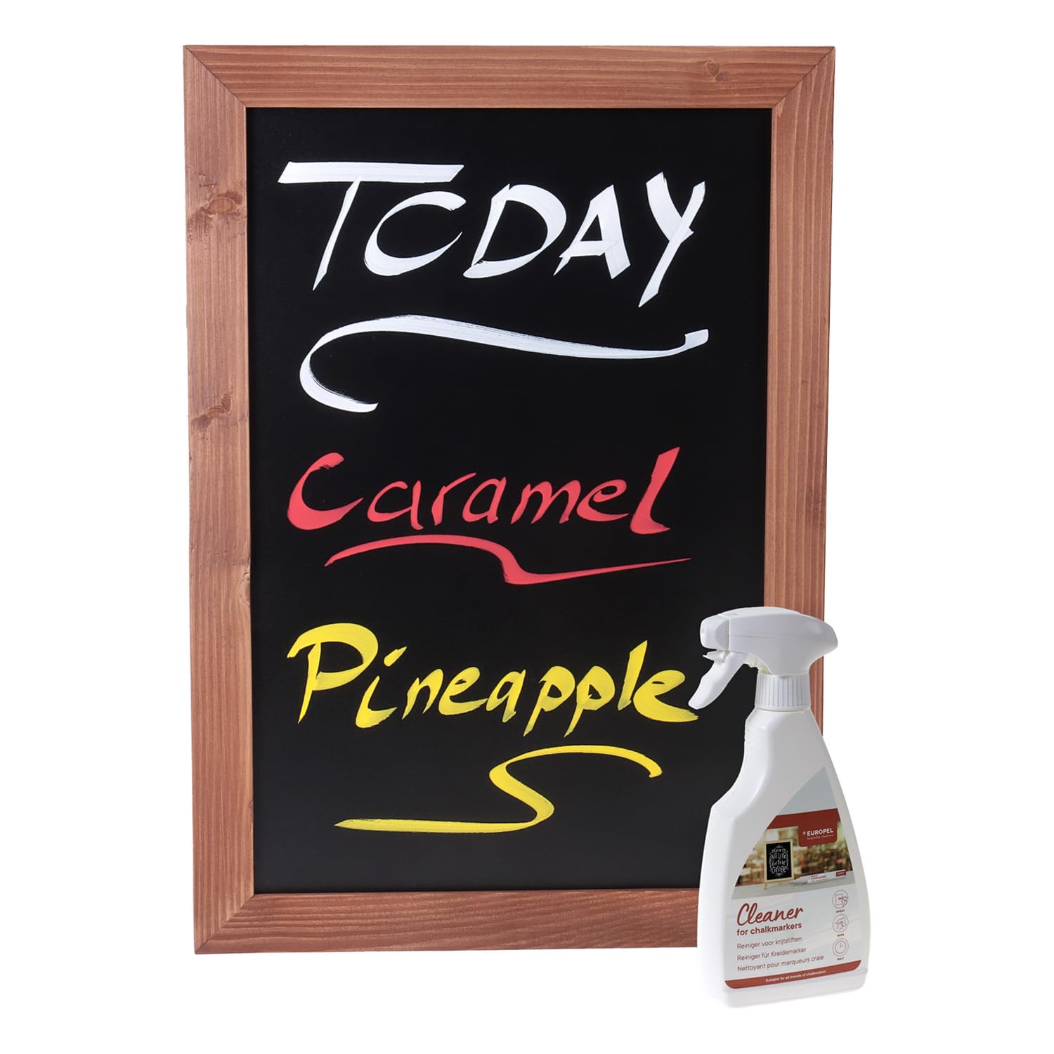 EUROPEL Spray Nettoyant Craie Liquide 500 ml – Efface Marqueurs Waterproof sans Résidu | Ardoise, Verre, Tableau & Stop Trottoir | Usage Pro & Particulier