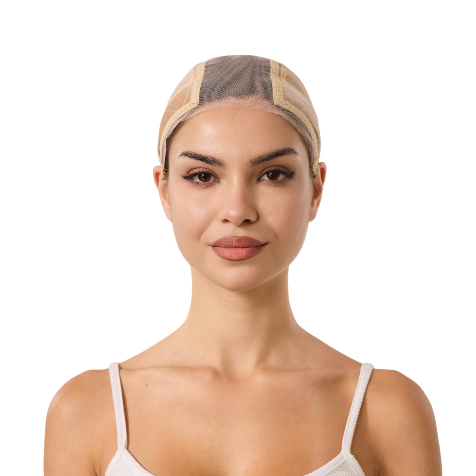 CorkHead Built in silicone Wig Cap with Grip Band for Keeping Wigs in Place, More Full Cap-wide Transparent Lace for Lace Front Wigs .(Nude, L)