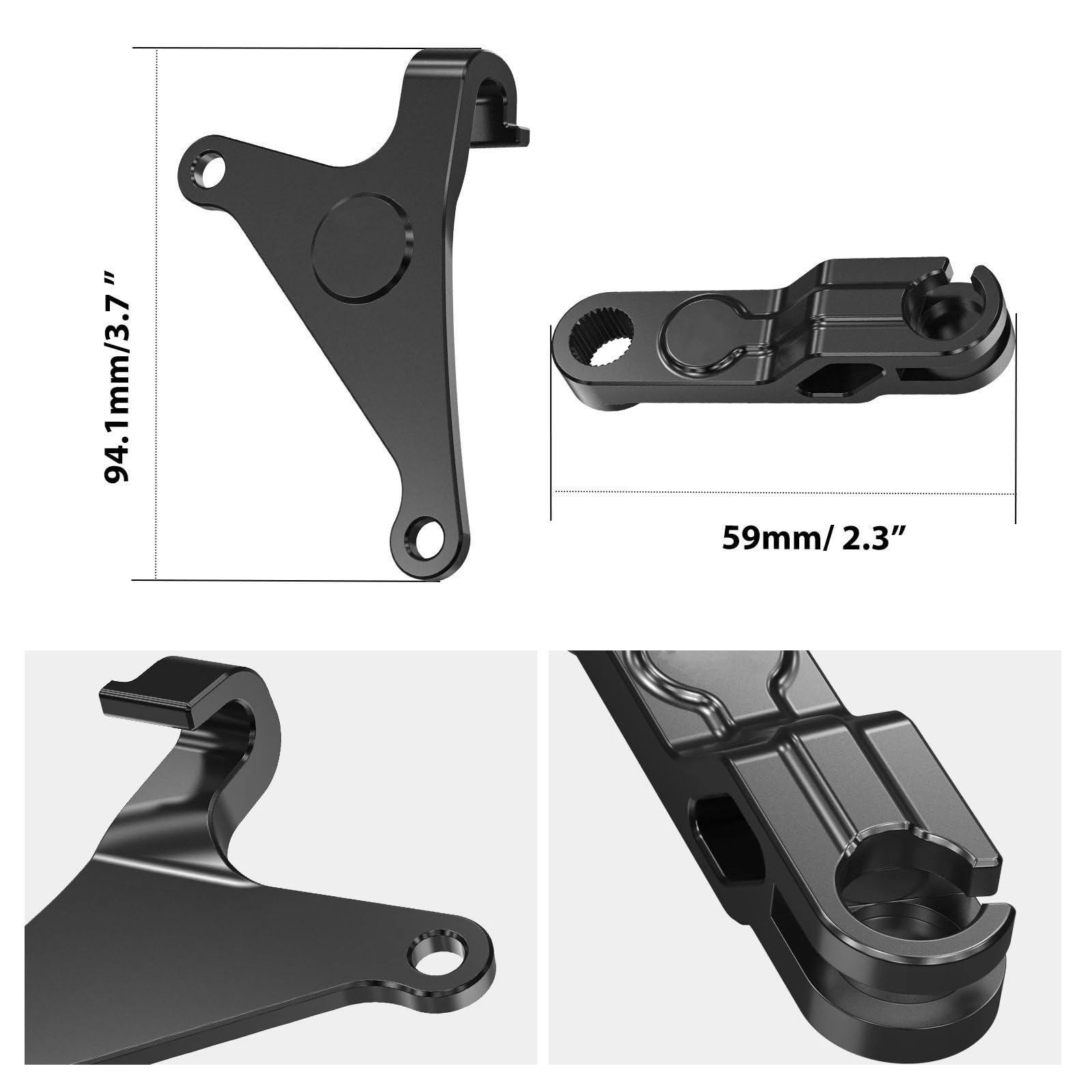 Kable napędowe Pasuje do Yamaha MT07 2018-2022 Tenere 700 2019-2024 World Raid Sprzęgło palcowe pasuje wspornika dźwigni ramienia Motocyklowe kable napędowe(Black)