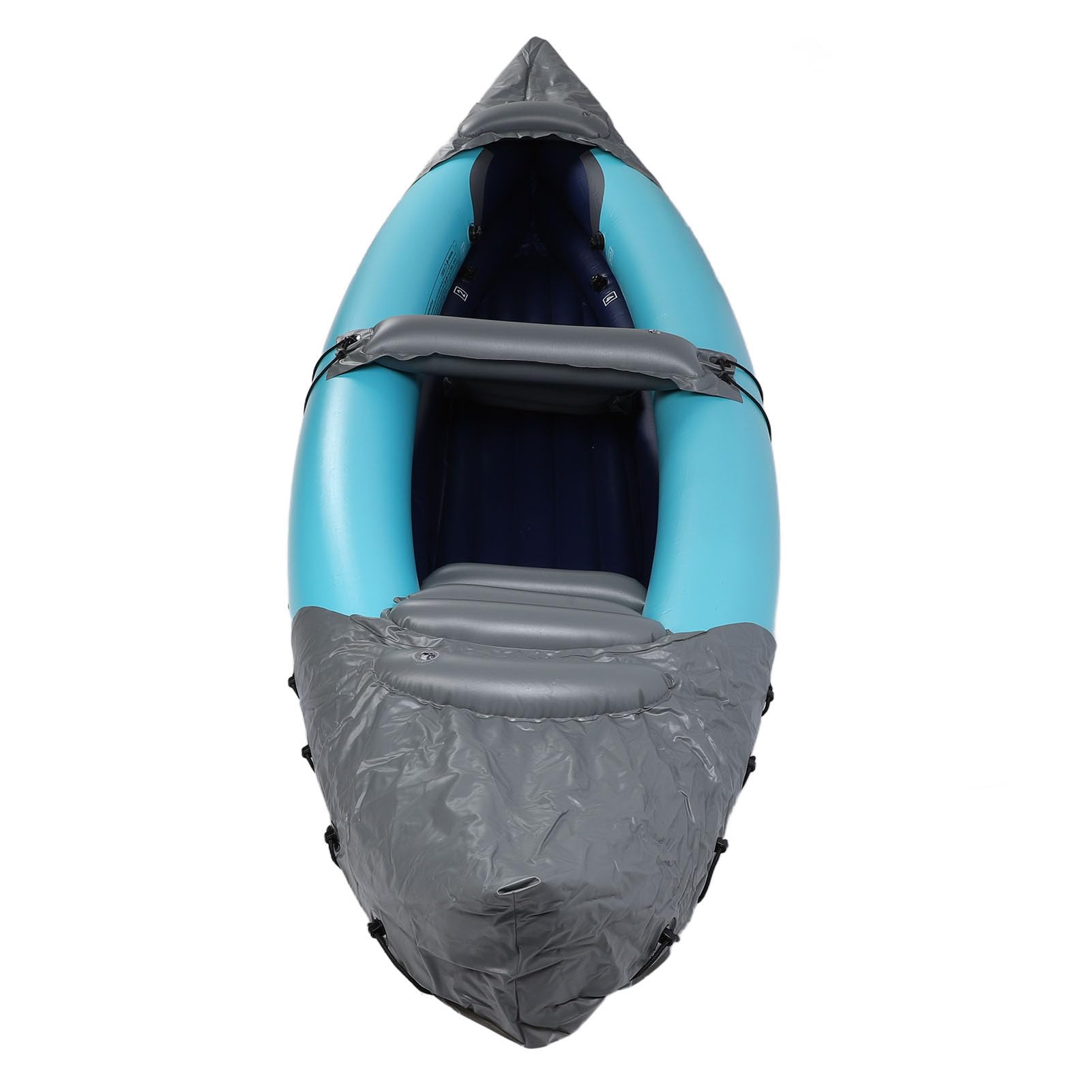 Kayak Plegable para 2 Personas, Canoa Inflable portátil con protección Solar, PVC Grueso, para Pesca, Rafting, canotaje