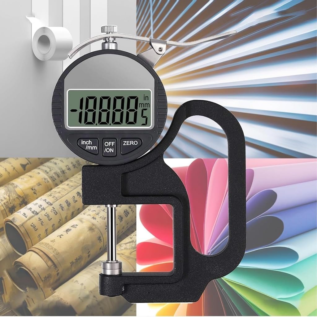 Corceptive Digital Thickness Gauge 0–12.7mm / 0.5 Inch Electronic Micrometer with Large LCD Display, 0.001mm High Precision, Inch/Metric Conversion, Portable Measuring Tool (12.7-0.001) 4