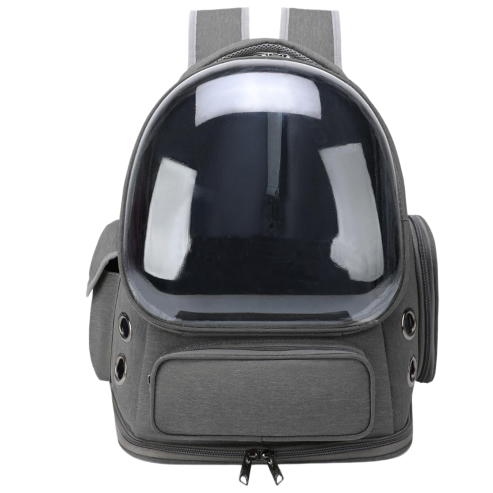 Veslyn Pet Travel Bag Transparent Cat & Dog Carrier Backpack, Breathable Space Capsule For Small Pets Outdoor Adventures-grey