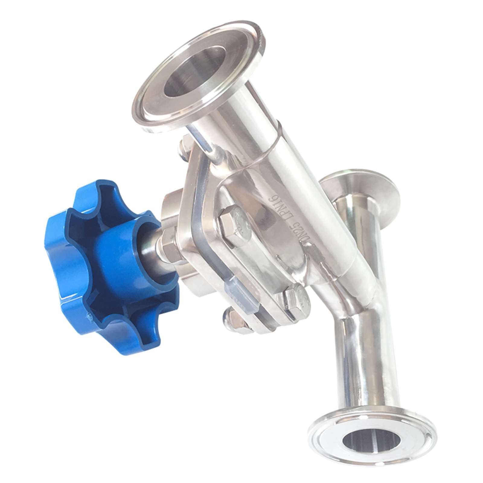 PAKMEZ 1.5" 38mm DN40 Ferrule O/D 50.5mm Tri Clamp 1.5" 3 Ways 316 Stainless Steel Valve Brew Beer Dairy Product
