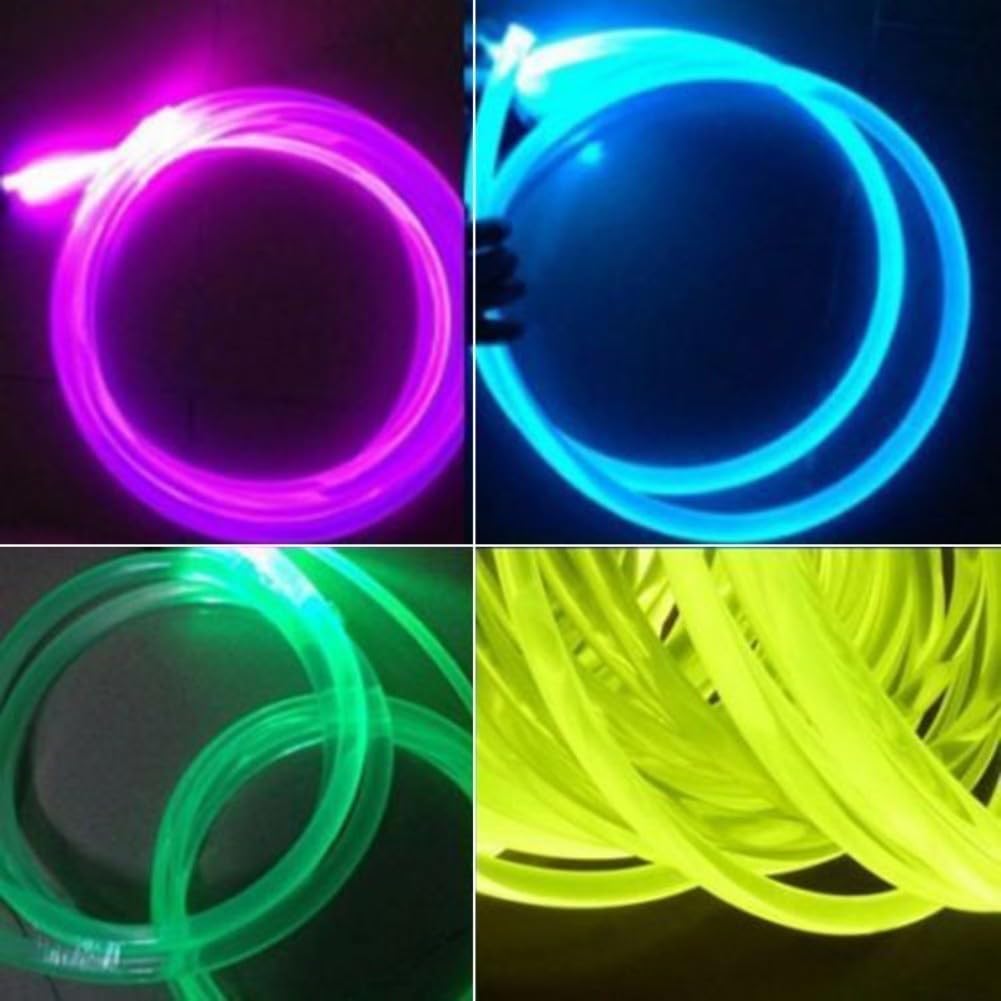 PMMA Glow Fiber 2mm Diameter 328Ft - Vibrant Light Guide Car Interior & Outdoor Decoration