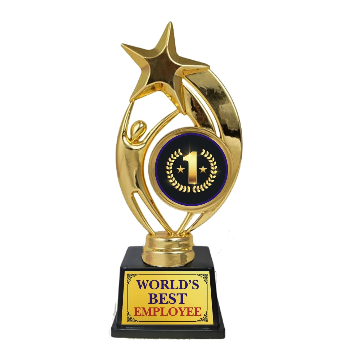 Gifts Bucket Employee Gifts Corporate Office Gifts Worlds Best Employee Star Award Trophy_9.75 x 3.50 x 2.50 inches-picture-31