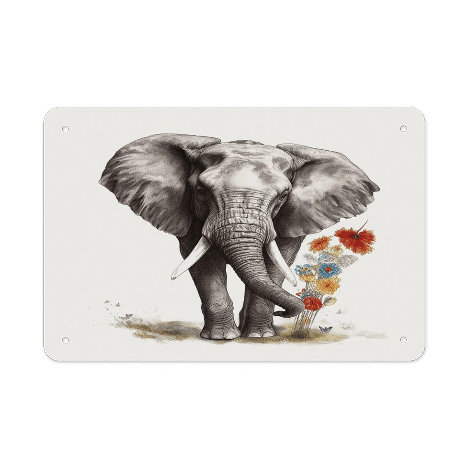 Fodpand Style Elephant5 Wall Art Metal Signs Tin Sign