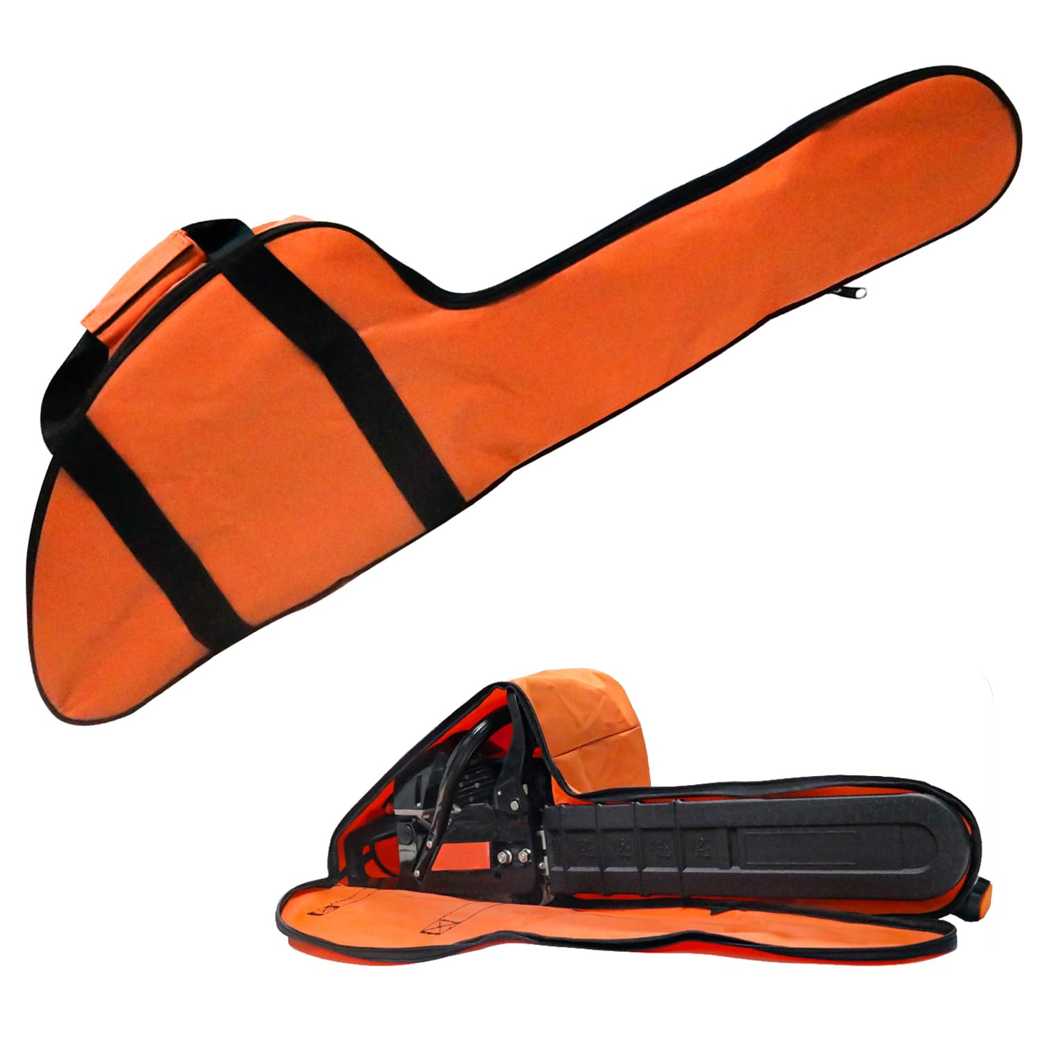 Chainsaw Case Carrying Bag for Husqvarna Stihl Chainsaws with a 12"/14"/16" Bar Waterproof Oxford Chain Saw Storage Bags, Orange