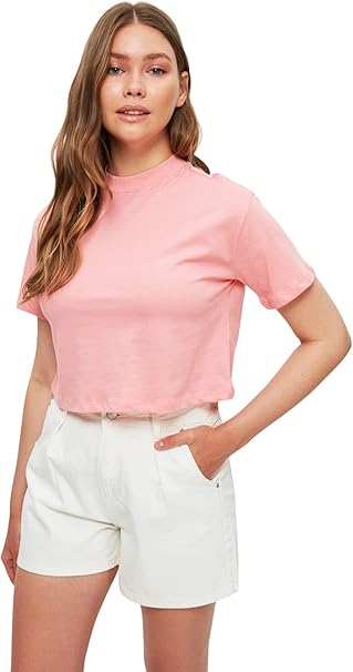 Pantaloncini Donna Trendyol Vita Alta - Gamba Larga, Regular Fit, Poliestere/Elastan, Turchia - Foto 8