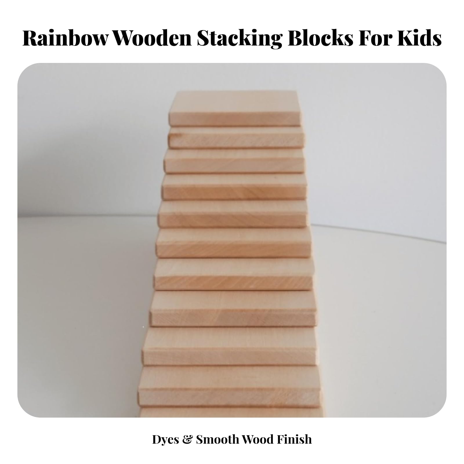 kowaku Bloques Construcción Planos método Educativo, Juguete Apilable Multicolor, Sensorial, Apilador Semicircular, para Aula, Niños, Madera