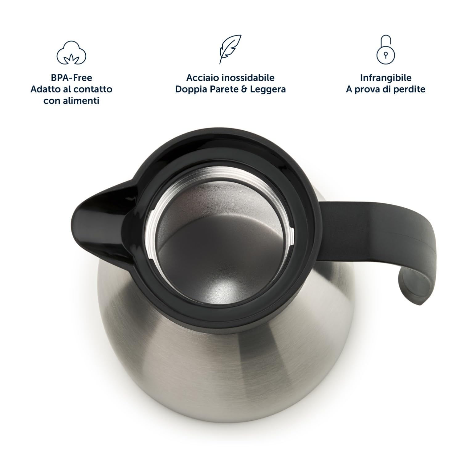 Blumtal caraffa Termica 1 litro - Thermos Acqua Calda Senza BPA con Sistema di Chiusura Quick Tip - caraffa Termica caffè e tè a Prova di perdite per Un Isolamento di Lunga Durata - Thermos 1l acciao