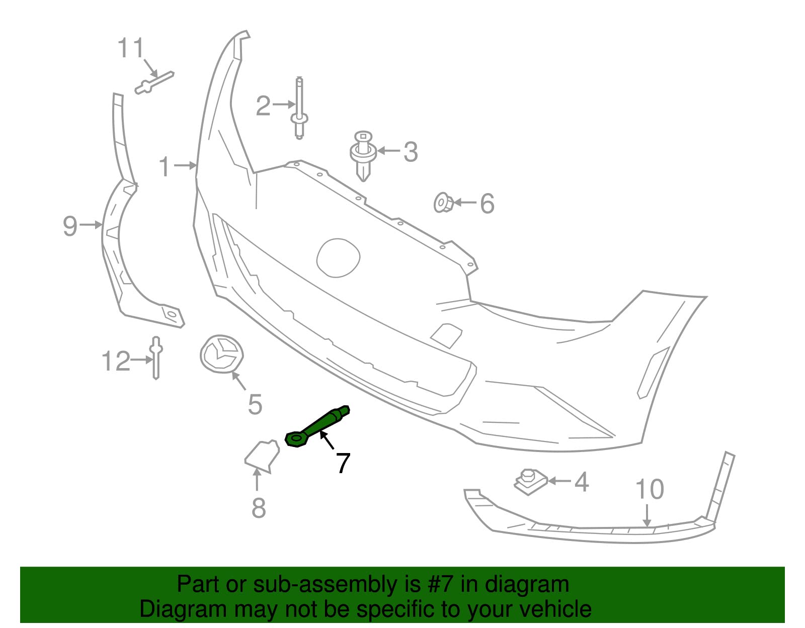 Amazon.com: Mazda Tow Hook - KD53-50-EJ1B : Automotive