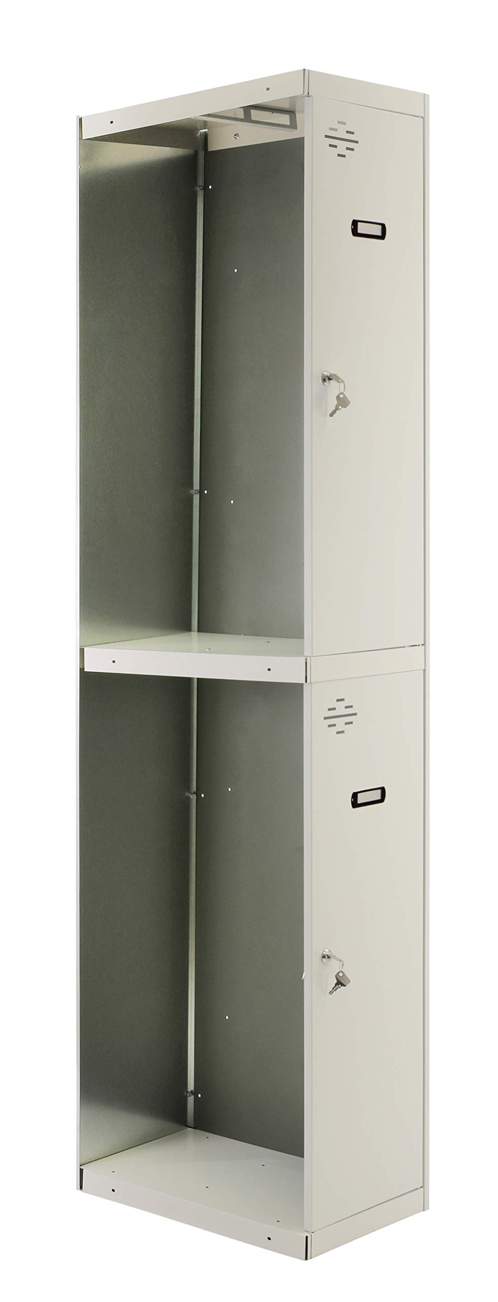 Simon Rack Taquillas Vestuario Metalicas, 2 Puerta, Incluye Llave, 1800x300x500 mm, MÓDULO Adicional, Gris - Simonlocker