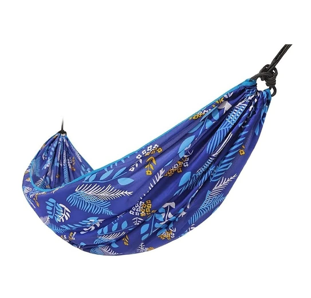 Hammock Swing Outdoor Bed Portable Double Polyester Fiber Parachute Hammock Swing For Backpacking Outdoor Travel Hiking Garden Yard Recreation Easy Setup(C)