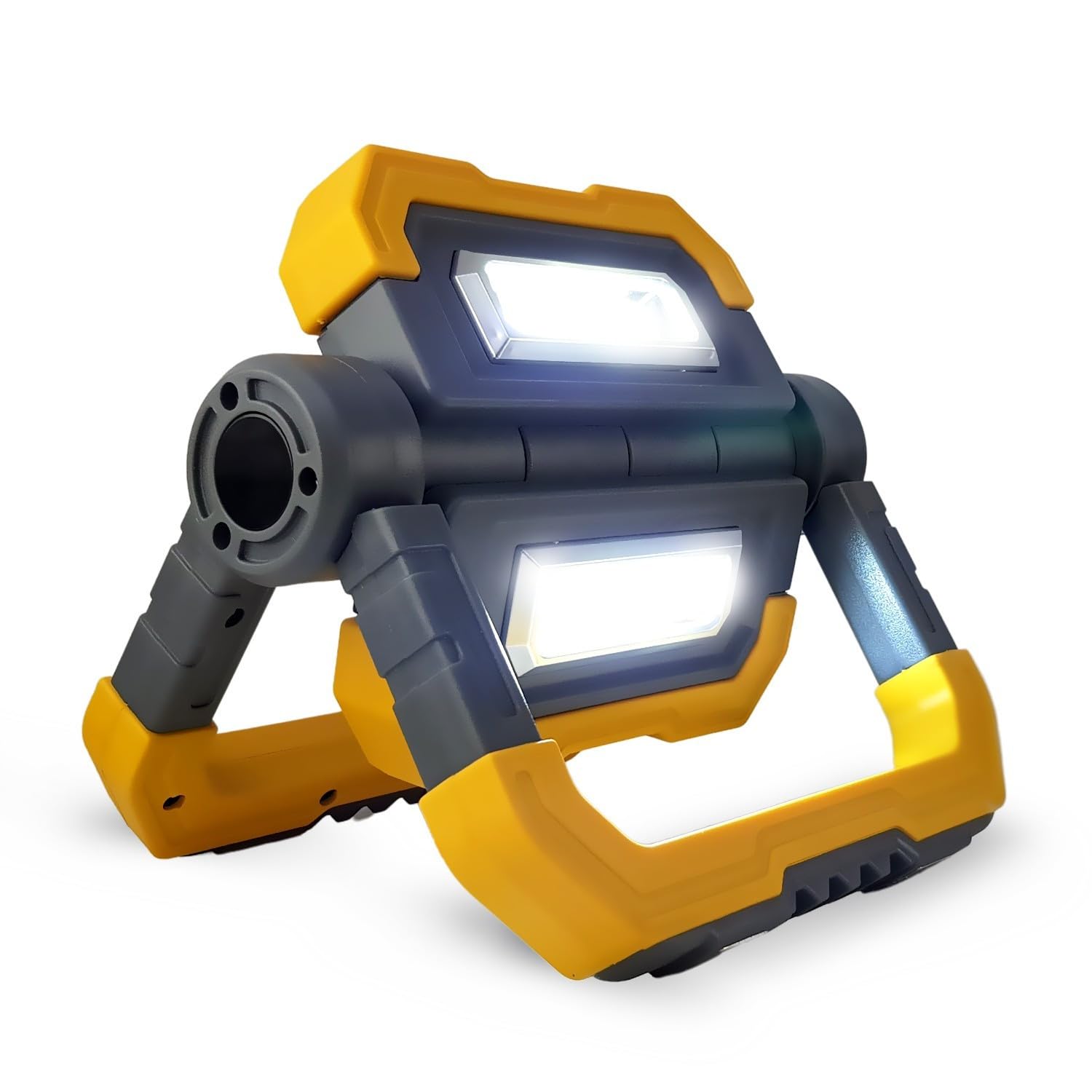 Proiettore professionale Kraft Müller KM-10W, ricaricabile, 10 W, a LED, girevole, batteria 3,7 V, 5000 mAh, Powerbank